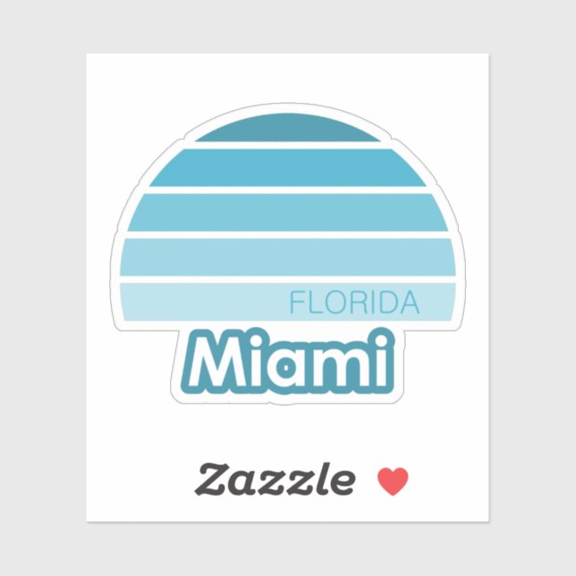 Miami Florida Aufkleber (Blatt)