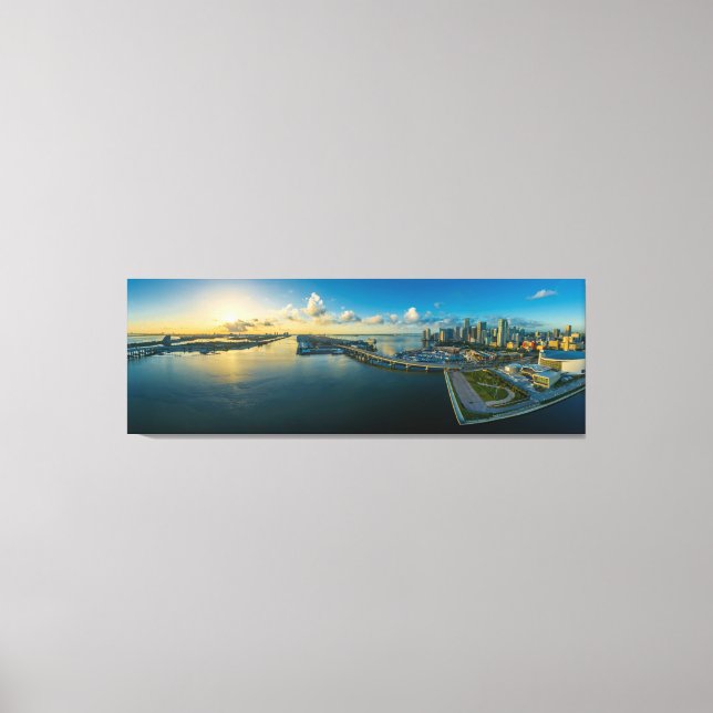 Miami Florida City Skyline Foto Leinwanddruck (Vorderseite)