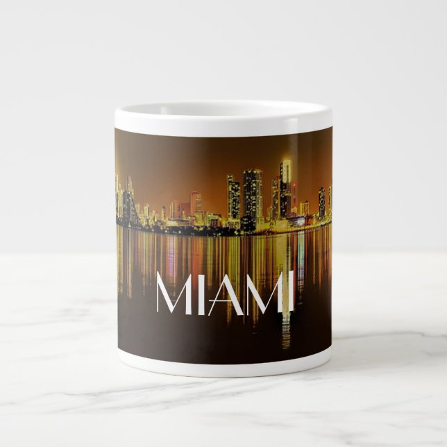 Miami Florida Cityscape Jumbo-Tasse (Vorderseite)