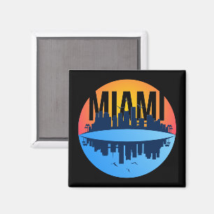 Miami Florida Cityscape Skyline Foto Magnet