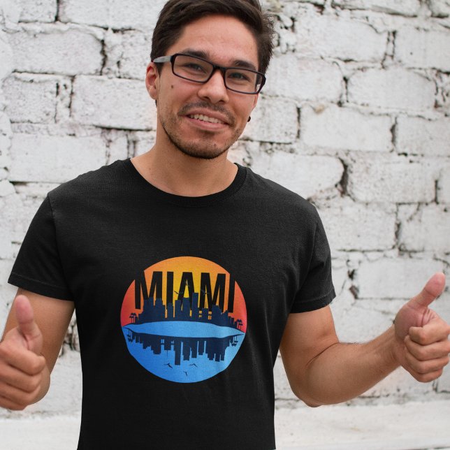 Miami Florida Cityscape Skyline Foto T-Shirt (Miami Florida Cityscape Skyline Photo T-Shirt)