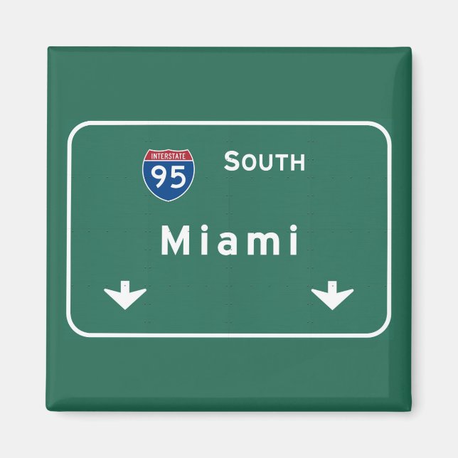 Miami Florida fl Interstate Highway Freeway : Magnet (Vorne)