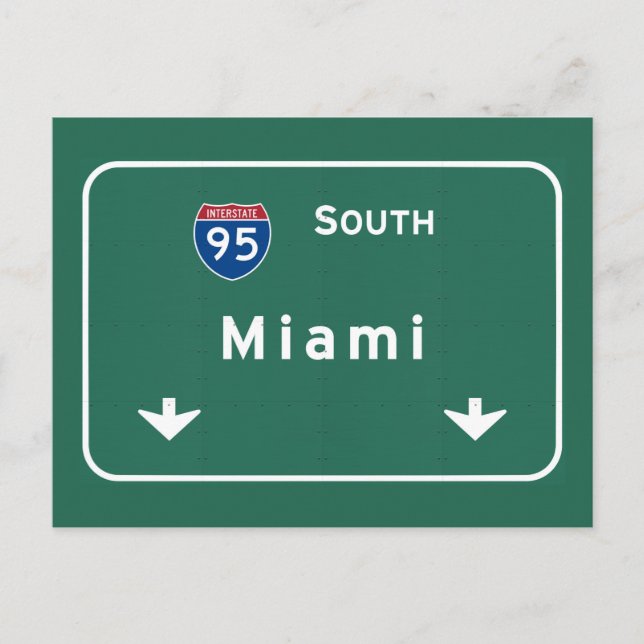 Miami Florida fl Interstate Highway Freeway : Postkarte (Vorderseite)