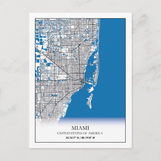 Miami Florida FL United Staaten USA Travel City Ma Postkarte (Vorderseite)