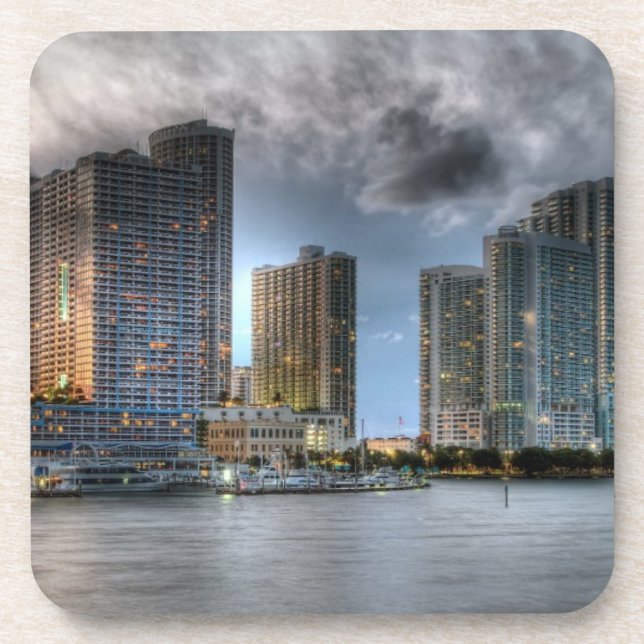 Miami, Florida Getränkeuntersetzer (Vorderseite)