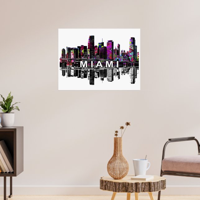 Miami, Florida in Graffiti Poster (Wohnzimmer 3)
