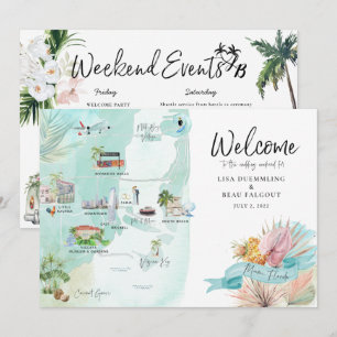 Miami Florida Karte für Hochzeitswochenende
