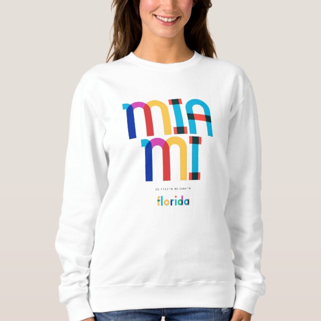 Miami Florida Mitte des Jahrhunderts, Pop Art, Sweatshirt (Vorderseite)