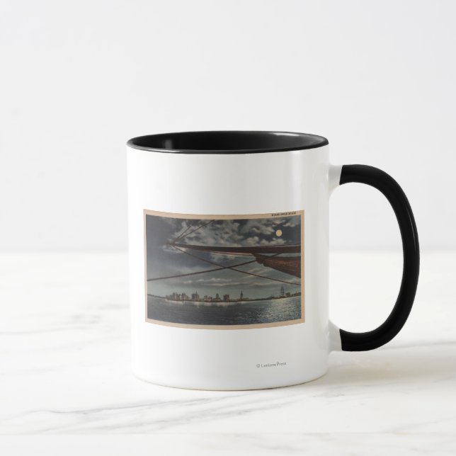 Miami, Florida - Mondlichtblick über die Stadt Tasse (Rechts)
