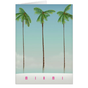 Miami, Florida Palm Reiseplakat.