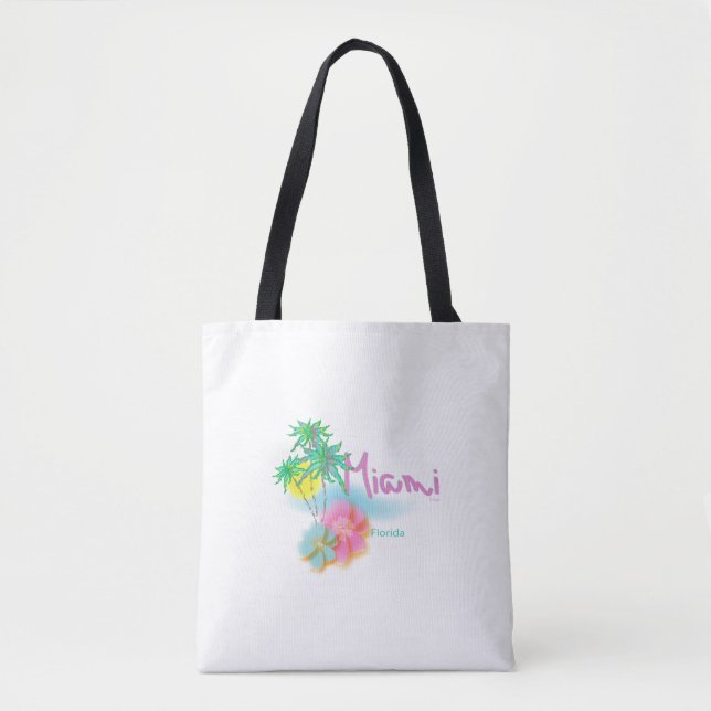 Miami, Florida, Palmen, Blume, Cool Tasche (Vorderseite)