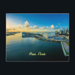 Miami, Florida, Panoramaaussicht, Postkarte<br><div class="desc">Miami, Florida, schöne Panoramaaussicht.</div>