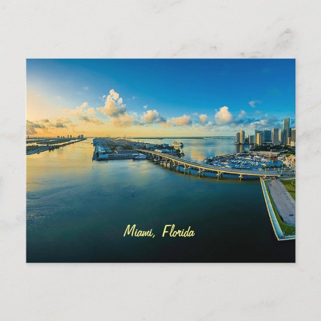Miami, Florida, Panoramaaussicht, Postkarte (Vorderseite)
