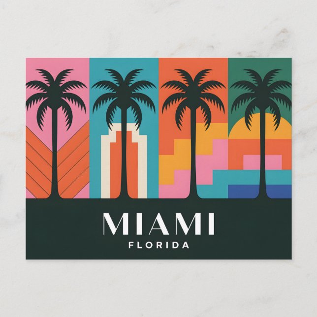 Miami Florida Postkarte (Vorderseite)