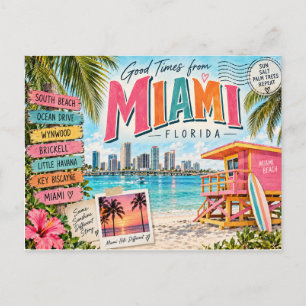 Miami Florida Postkarte