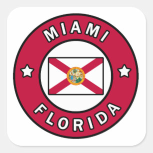Miami Florida Quadratischer Aufkleber
