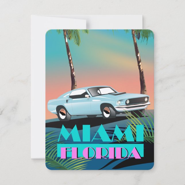 Miami Florida Reiseplakat der 1980er Jahre (Vorderseite)