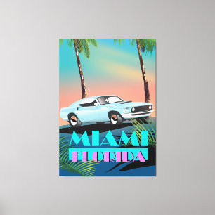 Miami Florida Reiseplakat der 1980er Jahre Leinwanddruck