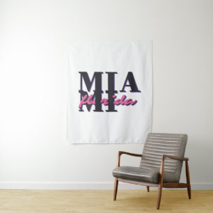 Miami Florida - Retro Bold Typografy Graphic Wandteppich