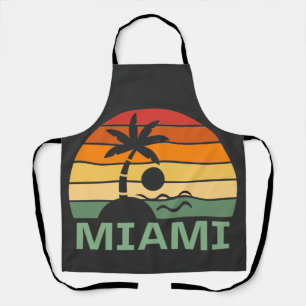 Miami Florida Retro-Palmwedel Sommer Strand Schürze