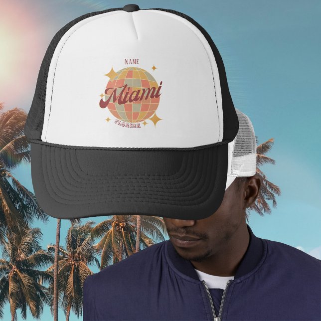 Miami Florida Retro Vintages Party Outfit Truckerkappe (Von Creator hochgeladen)