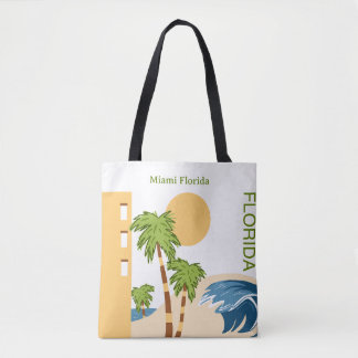 Miami Florida Sac fourre-tout personnalisé