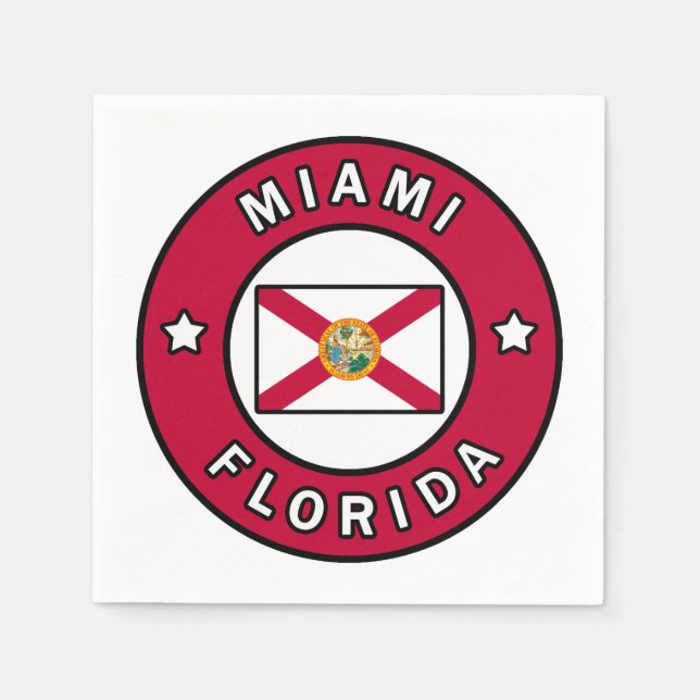 Miami Florida Serviette (Vorderseite)