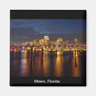 Miami Florida Skyline bei Night Magnet