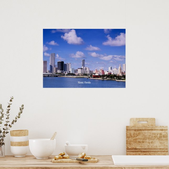 Miami, Florida Skyline Poster (Küche)