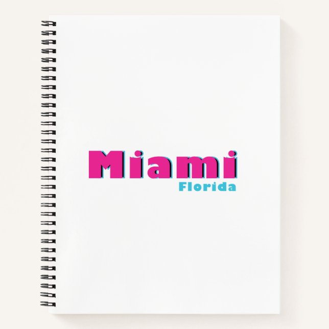 Miami, Florida Spiral Notebook Notizbuch (Vorderseite)