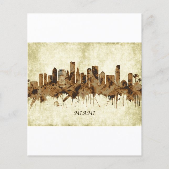 Miami Florida Stadtansicht Flyer (Vorne)