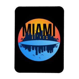 Miami Florida Stadtbild Skyline Foto Magnet