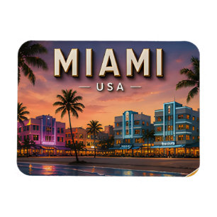 Miami Florida Strand Urlaubs Souvenir Geschenk Magnet