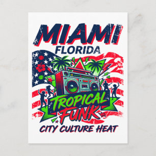 Miami Florida Tropischer Funk Stadt Kultur Hitze Postkarte