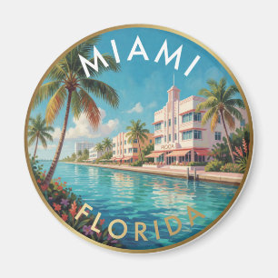 Miami Florida Tropisches Küsten Reise Magnet