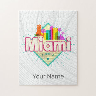 Miami Florida Vereinigte Staaten Retro-Silhouette