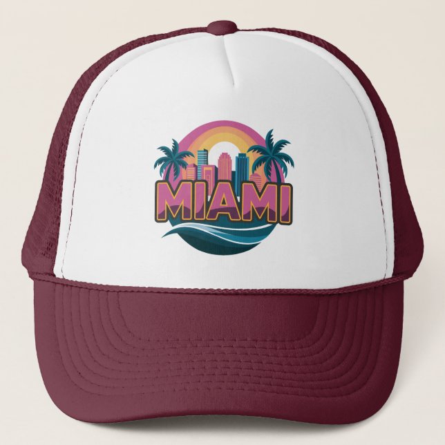 Miami Florida Vereinigte Staaten Truckerkappe (Vorderseite)