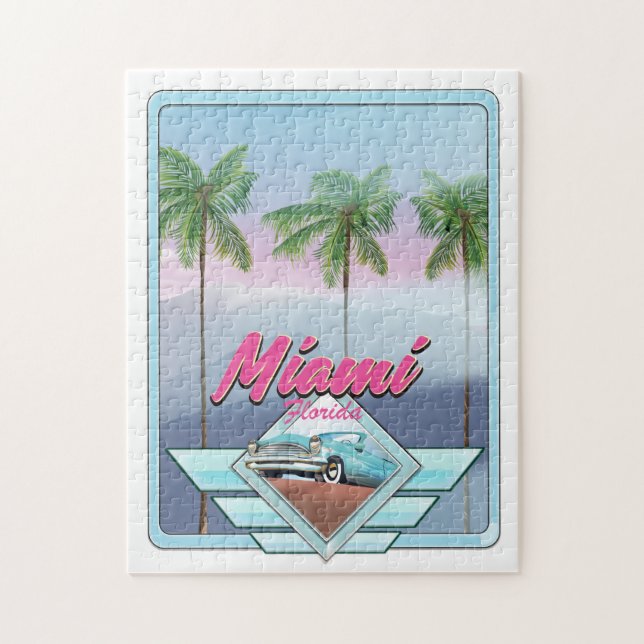 Miami Florida Vintage Reiseplakat (Vertikal)