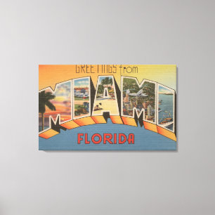 Miami, FloridaLarge Buchstabe ScenesMiami, FL 2 Leinwanddruck