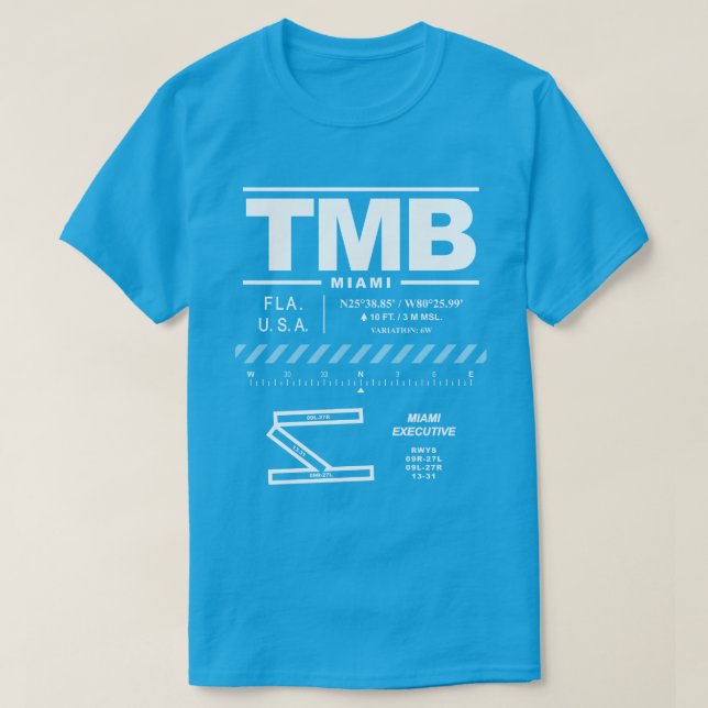 Miami Führungskraft Airport TMB T - Shirt (Design vorne)