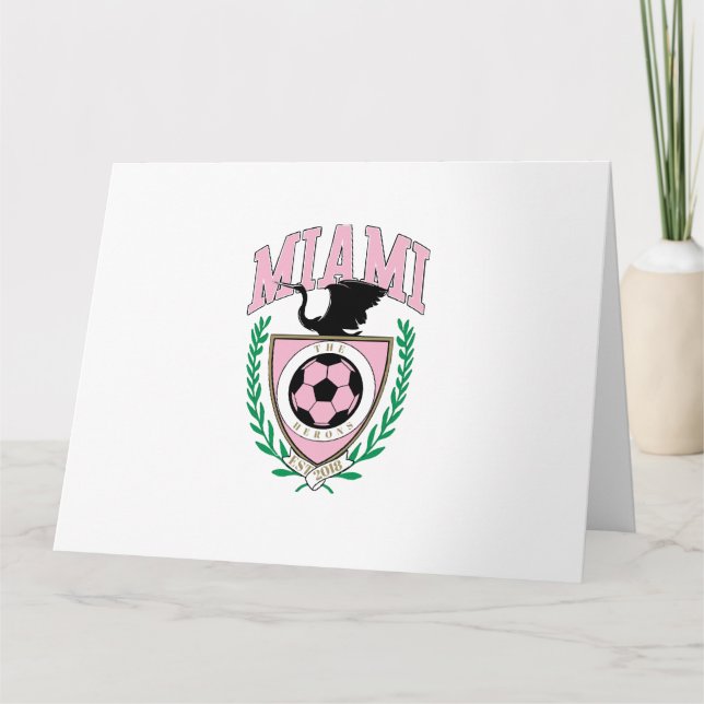 Miami Fußball-Varsity-Stil  Karte (Vorderseite)