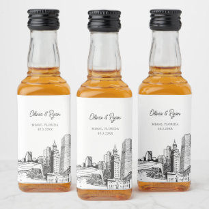 Miami Gastgeschenk Willkommensgeschenk Custom Alkoholflaschenetikett