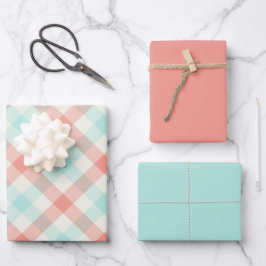 Miami Gingham Geschenkpapier Set