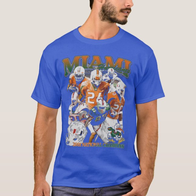 Miami Hurricanes 2001 Championship funny T-Shirt (Vorderseite)
