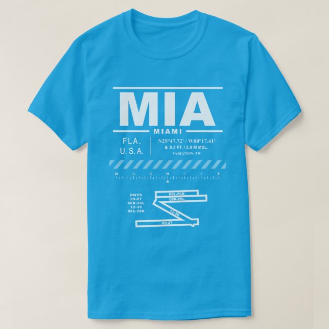 Miami International Airport MIA T - Shirt (Design vorne)