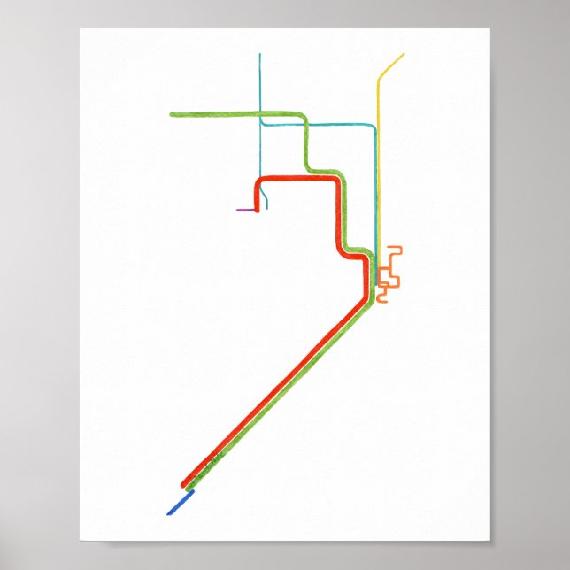 Miami Metrorail-Kartenkunst Poster (Vorne)