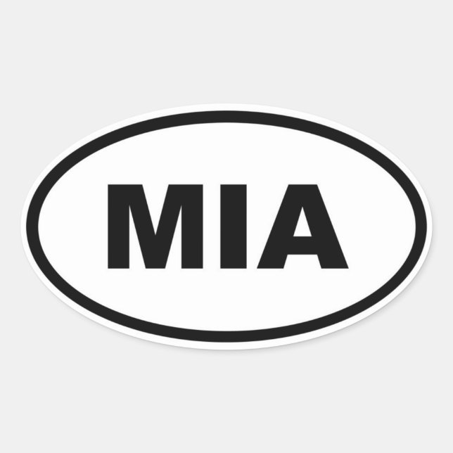 Miami MIA Ovaler Aufkleber (Vorderseite)