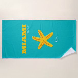 Miami, Miami Beach, Preppy Room, Travel Art, Retro Strandtuch