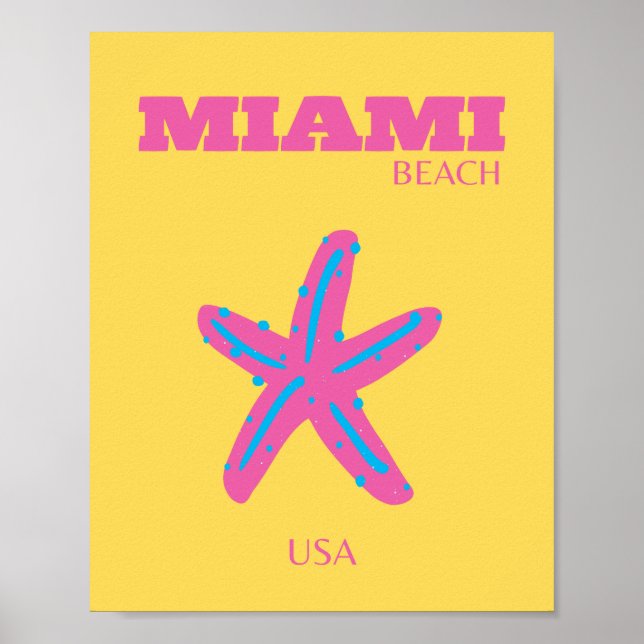 Miami, Miami Beach, Reisekunst Poster (Vorne)