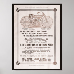 Miami-Motorradwerbung 1915 Poster